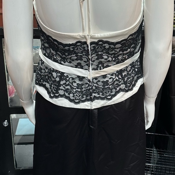 Alfred Angelo sz 18w black & white long formal dress - Picture 3 of 5